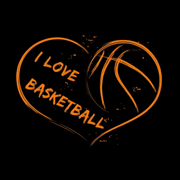 Basketball heart — Stock Vector © Olisia 21368947