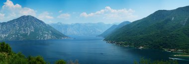 boka kotorska Körfez Panoraması yukarıdaki dağın üzerinden
