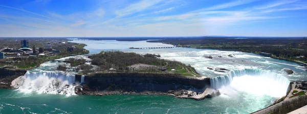 Panorama of Niagara Falls, Ontario Canada Stock Photo