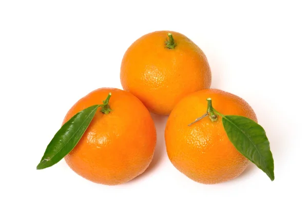 Clementine arancione su sfondo bianco — Foto Stock