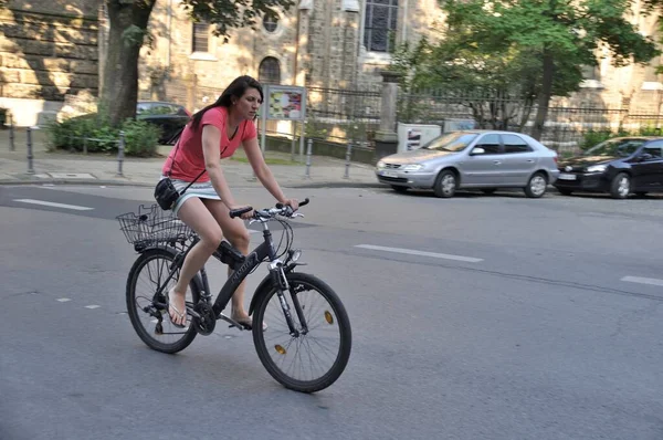 Ciclistas Aquisgrán Verano —  Fotos de Stock