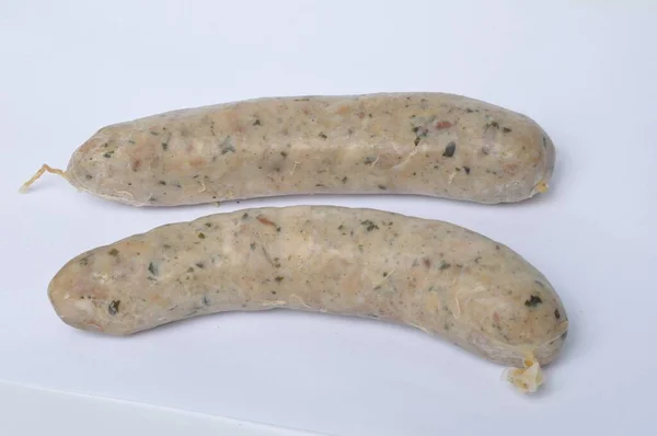 Andouillette Hvid Baggrund - Stock-foto