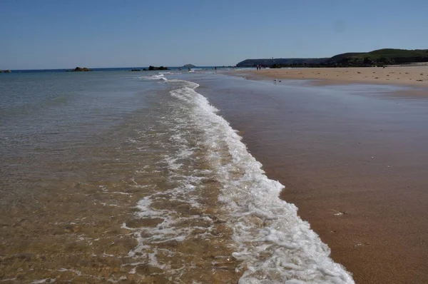 Vagues Sur Plage Erquy — Photo