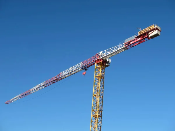 Saint Brieuc France Julio 2016 Grúa Construcción Centro Ciudad —  Fotos de Stock