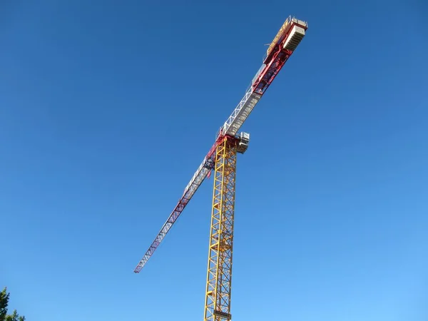 Saint Brieuc France Julho 2016 Guindaste Construção Centro Cidade — Fotografia de Stock