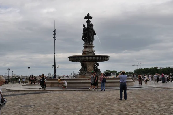 Fontána Tří Grácií Bordeaux — Stock fotografie