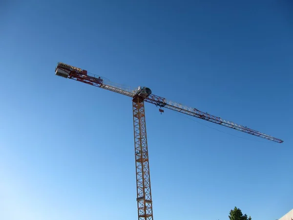 Saint Brieuc France Julio 2016 Grúa Construcción Centro Ciudad —  Fotos de Stock