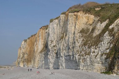 Normandiya 'daki Veules les Roses kayalıkları