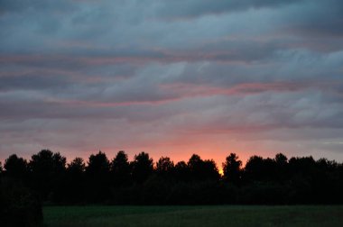 İngiltere 'de Plerin' de günbatımı