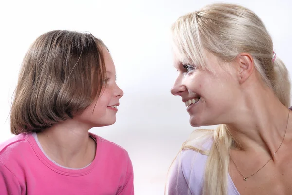 Complicity between mother and daughter — Stock Photo, Image