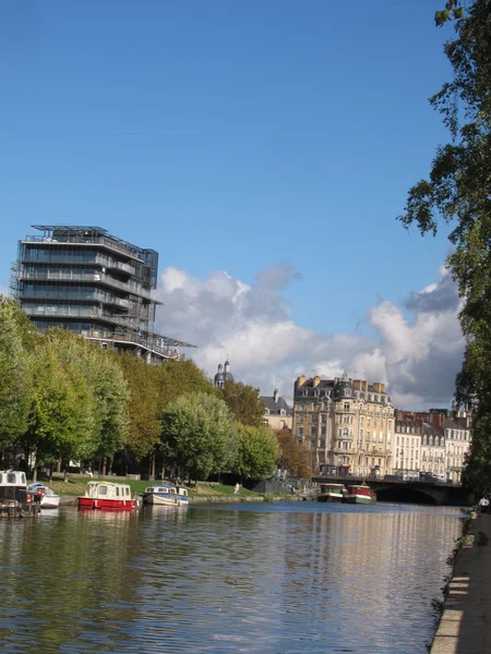 Barge op de Vilaine — Stockfoto