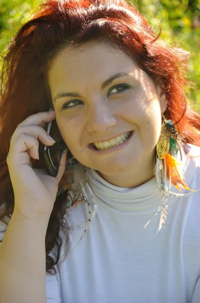 Telefono donna — Foto Stock