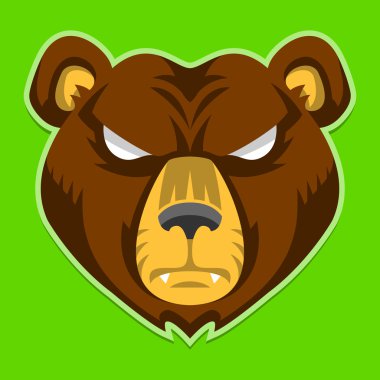 Kızgın yüz vektör çizim ayı