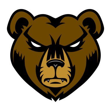 Kızgın yüz vektör çizim ayı