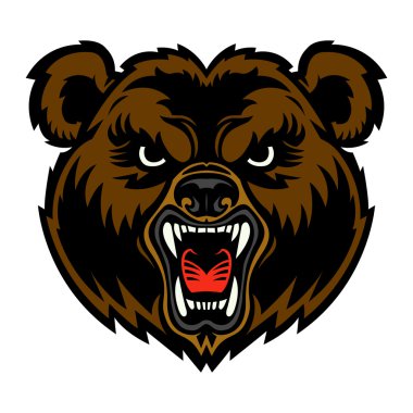 Kızgın yüz vektör çizim ayı