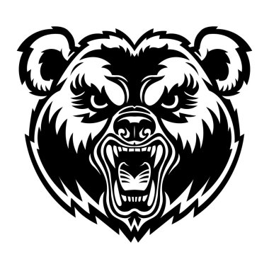 Kızgın yüz vektör çizim ayı