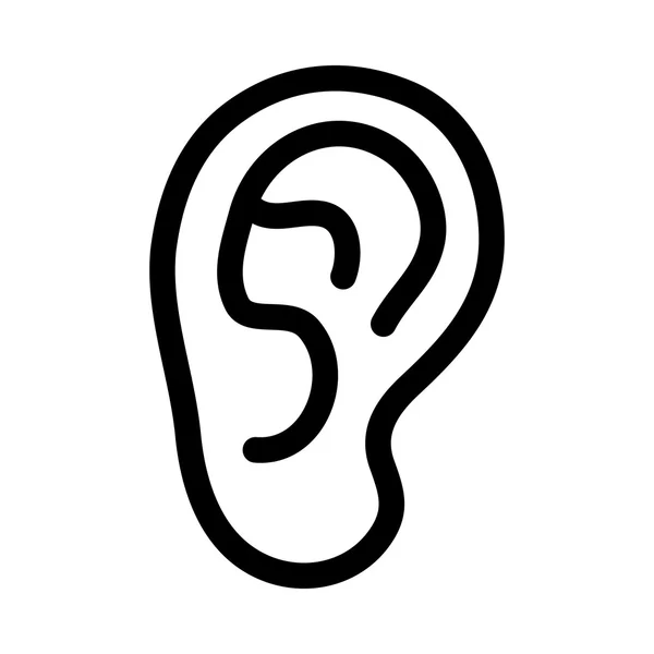 Ear vector icon — Stock Vector