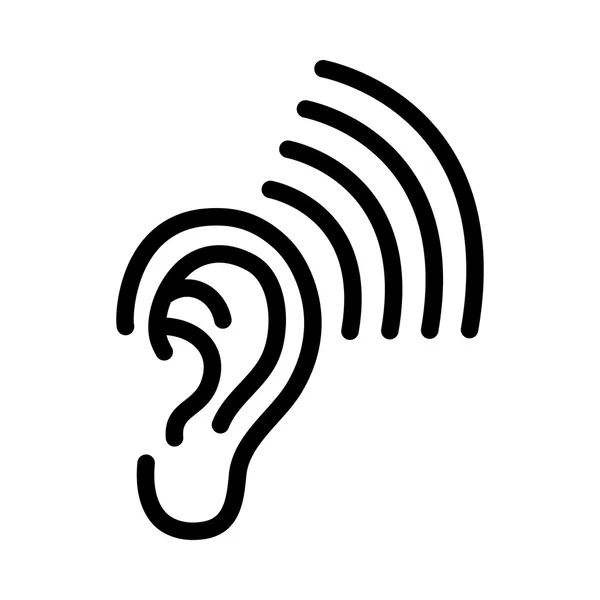 Icona del vettore dell'orecchio — Vettoriale Stock