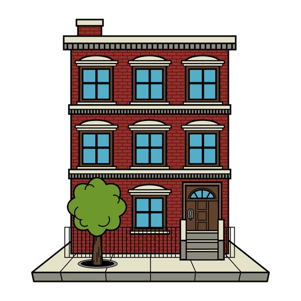 Apartment building vector — Stock Vector