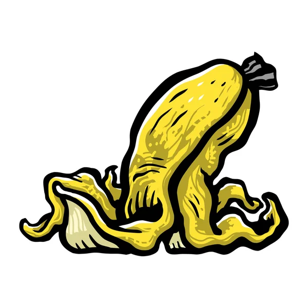 Vector de cáscara de plátano — Archivo Imágenes Vectoriales