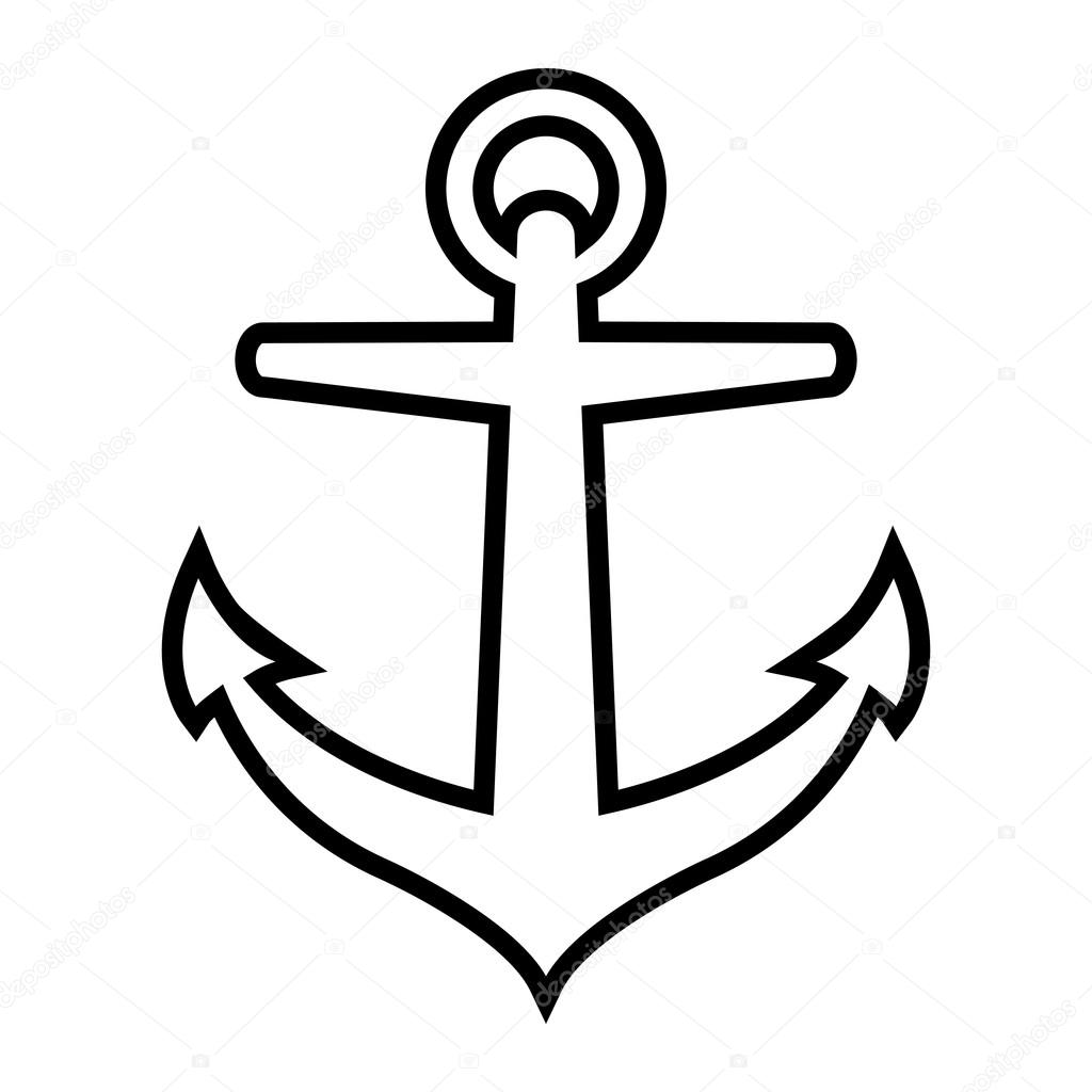 ícone de vetor de âncora — Vetor de Stock © briangoff 100143660