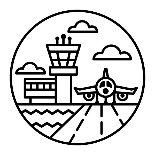 Luchthaven vector pictogram — Stockvector