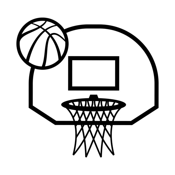 Basket hoop vektor ikon illustration — Stock vektor