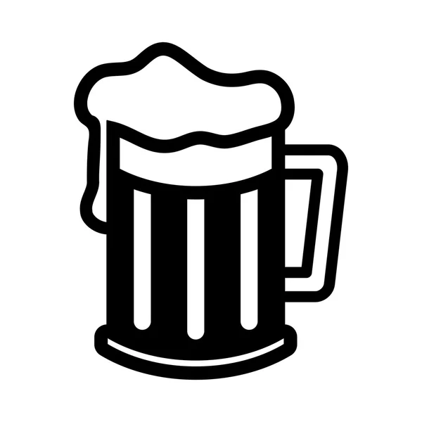 Taza de cerveza Vector icono — Vector de stock