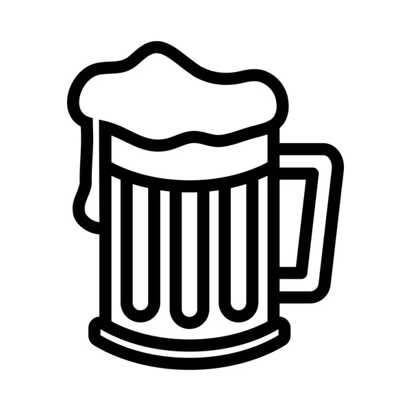 Taza de cerveza Vector icono — Vector de stock