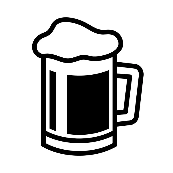 Taza de cerveza Vector icono — Vector de stock