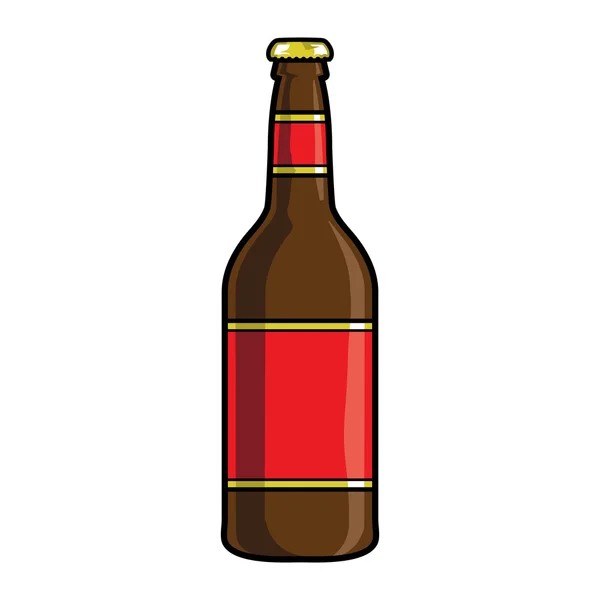 Vector garrafa de cerveja — Vetor de Stock