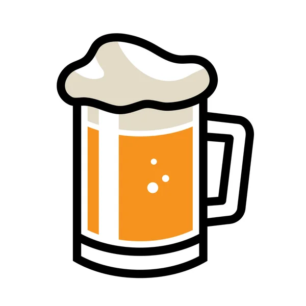 Taza de cerveza Vector icono — Vector de stock
