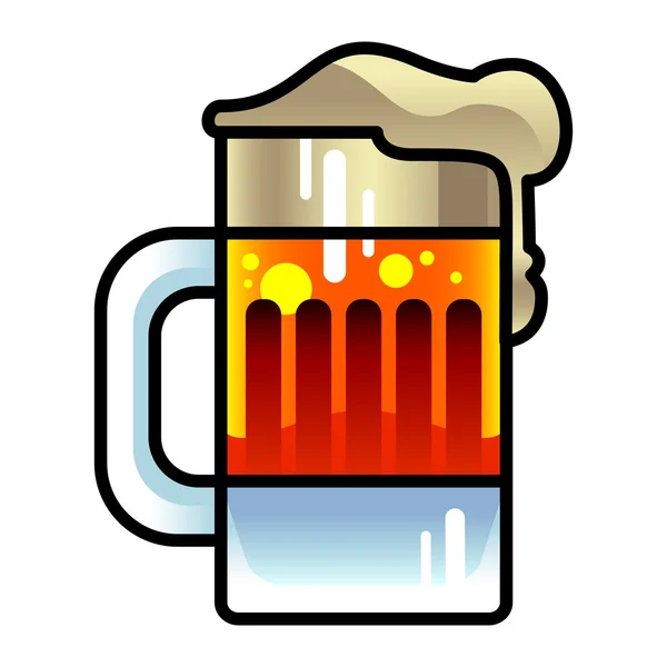 Caneca de cerveja Vector Ícone —  Vetores de Stock