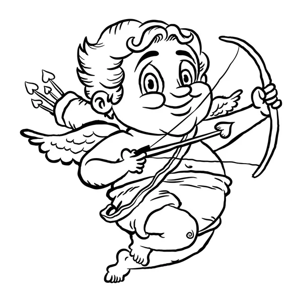 Cupido Valentine vector de dibujos animados — Vector de stock