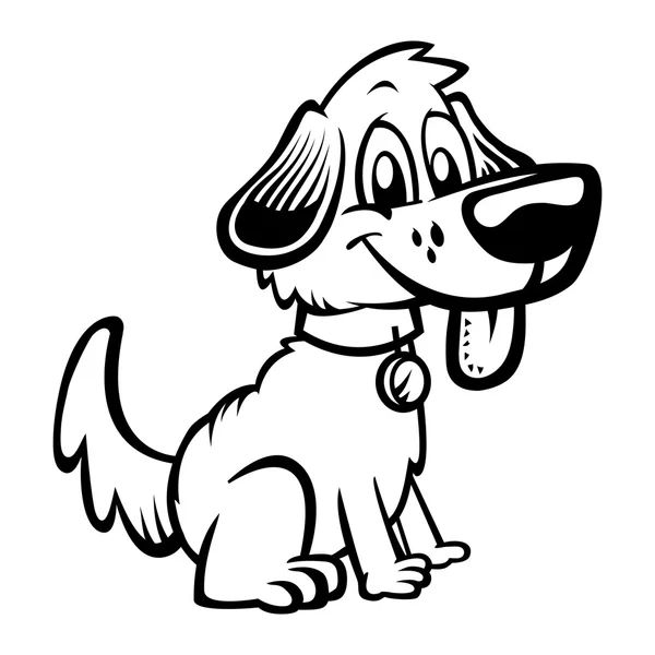 Welpe Hund Cartoon Vektor Illustration — Stockvektor