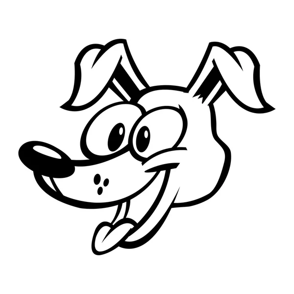 Chiot chien dessin animé vecteur illustration — Image vectorielle