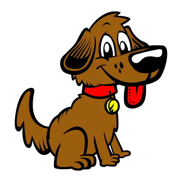 Puppy perro ilustración vector de dibujos animados — Vector de stock