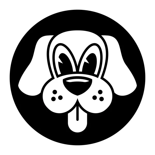 Ilustrasi vektor kartun anjing anak anjing - Stok Vektor