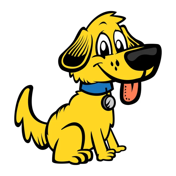 Puppy dog cartoon vector illustration — Stock Vector