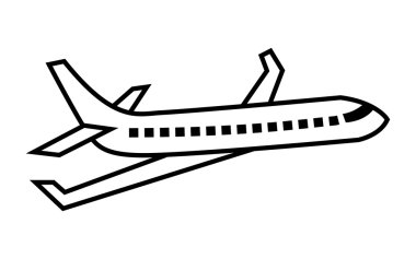 Uçak uçan vektör simgesi
