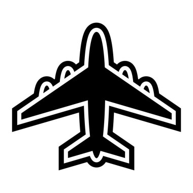 Uçak uçan vektör simgesi