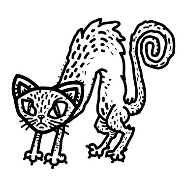 Kedi yüz vektör çizgi film