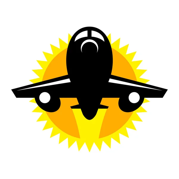 Avião voador vetor ícone — Vetor de Stock