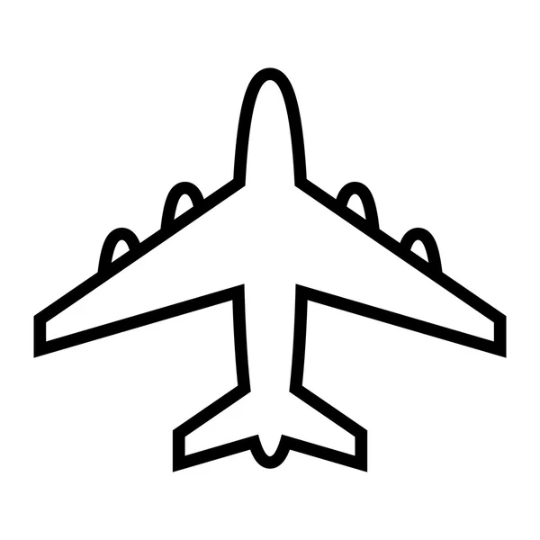 Flugzeugflug-Vektor-Symbol — Stockvektor