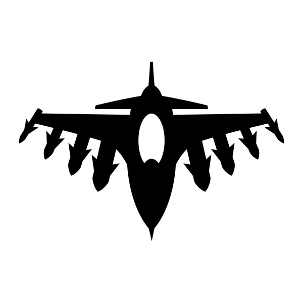 Fighter Jet vektor-ikonen — Stock vektor