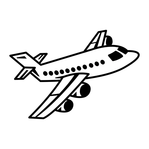 Flugzeugflug-Vektor-Symbol — Stockvektor