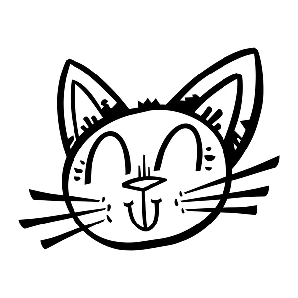 Desenho animado do vetor da cara do gato — Vetor de Stock