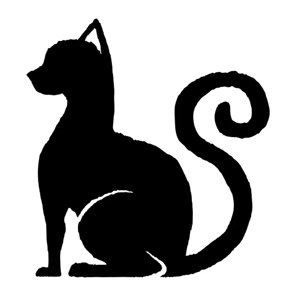Fekete macska rajzfilm vektor — Stock Vector