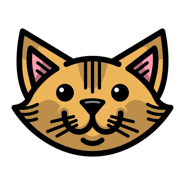 Macska arc vektor rajzfilm — Stock Vector