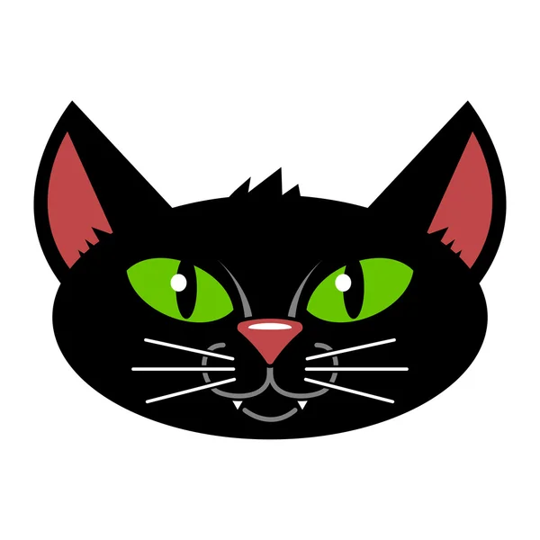 Fekete macska rajzfilm vektor — Stock Vector